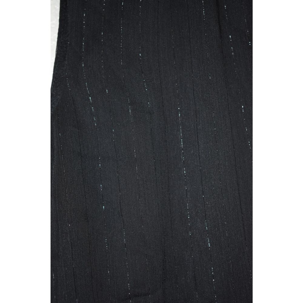 Nine Britton Black High Neck Tank Top w/ Silver Shimmer SzXS - Picture 3 of 4